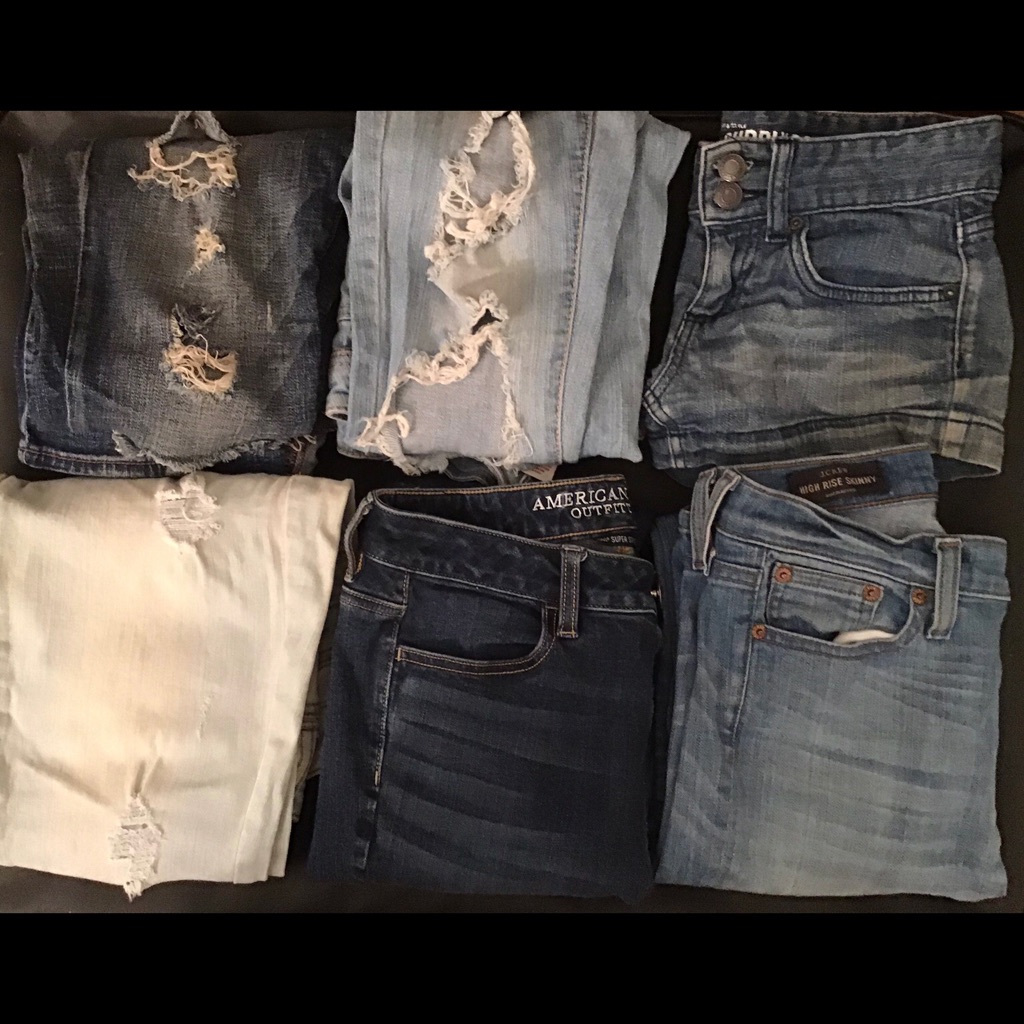 Lot Of 6 Jeans American Eagle, J.Crew, Moss